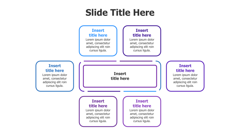 6-Point Curved Square Infographic