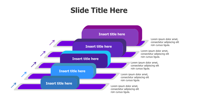 5-Step 3D Flow with Arrows