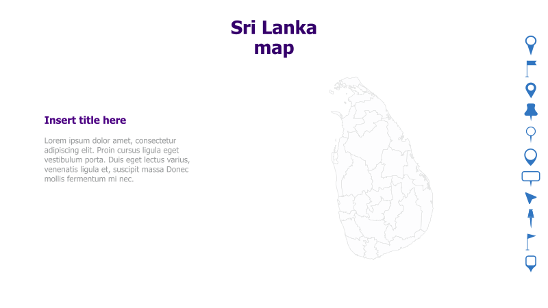 Sri Lanka Map with Text Placeholder