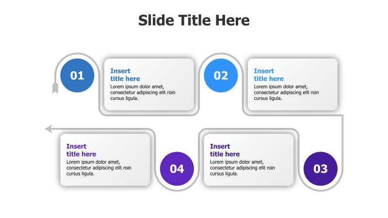 4-Point Process Arrow Infographic