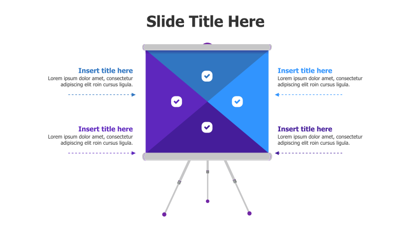 4-Point Divided Board Infographic