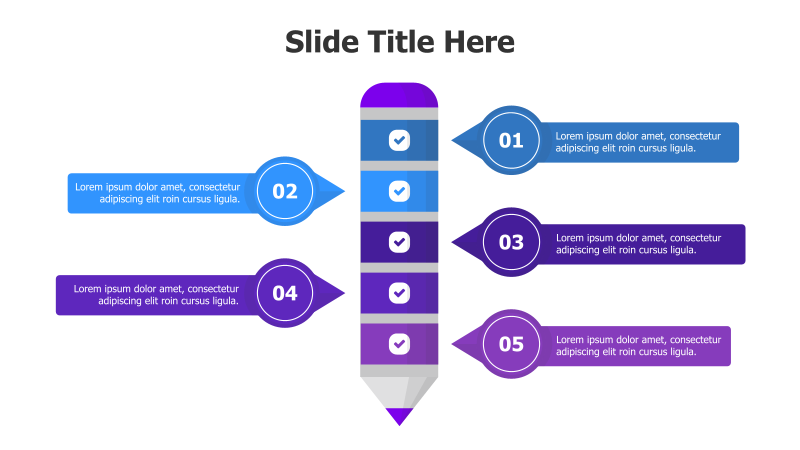 6-Step Pencil Infographic