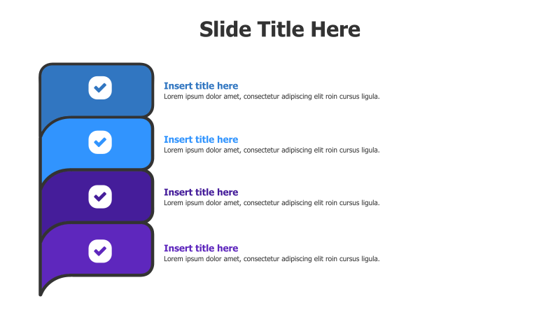 4-Level Stacked Blocks Infographic