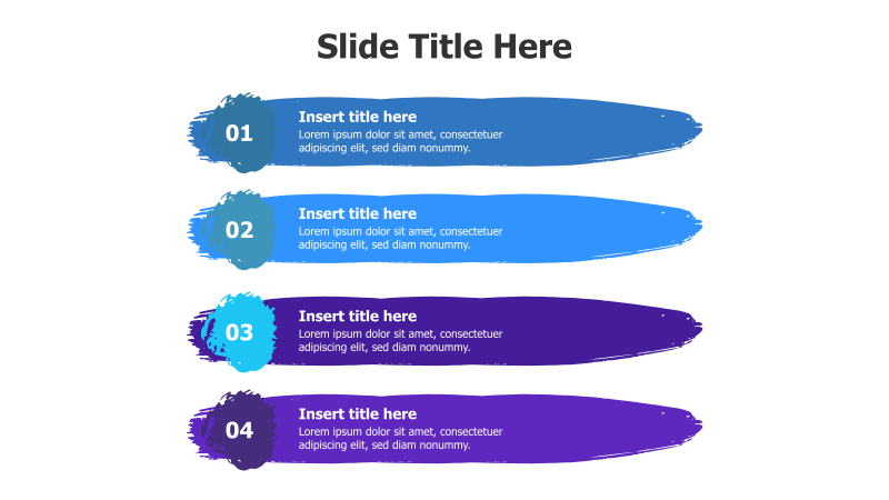 4-Point Scratchy Striped Infographic