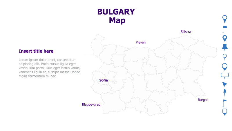 Bulgaria Map with Cities