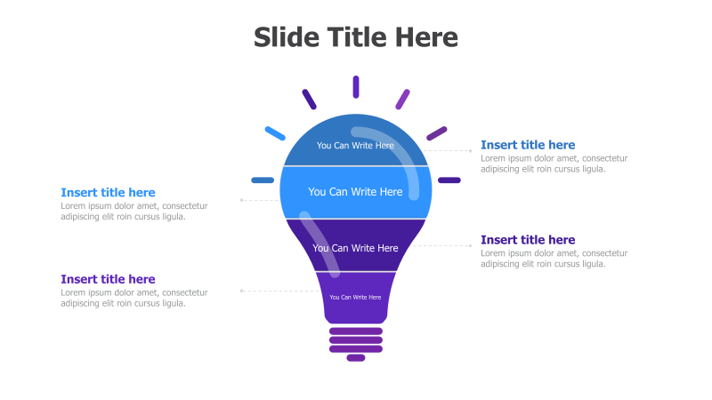 4-Point Bulb Infographic