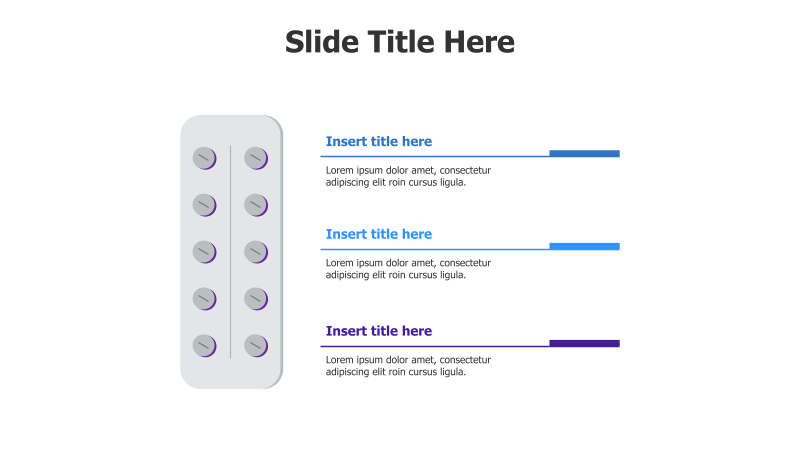 3-Point Infographic with Pill-Shaped Progress Bars