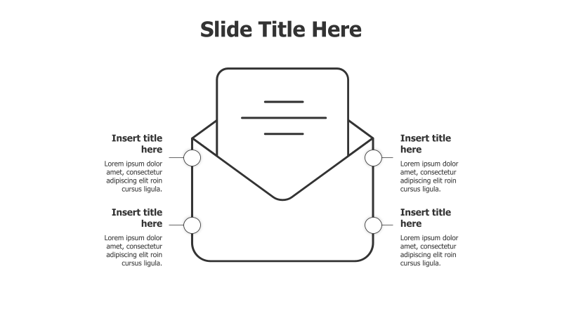 4-Point Outline Envelope Infographic
