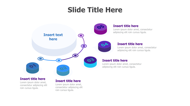 5-Step Circular 3D Infographic
