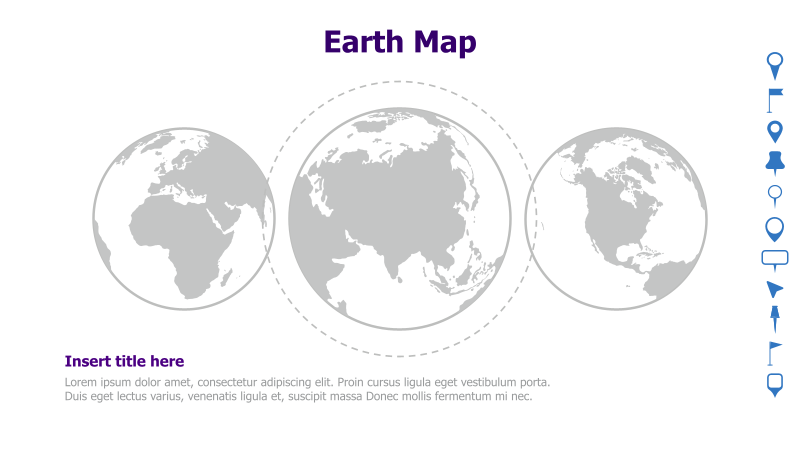 Three Earth Globe Illustration