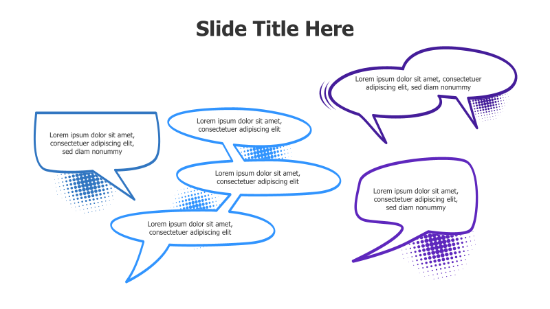 Multiple Speech Bubble Conversation