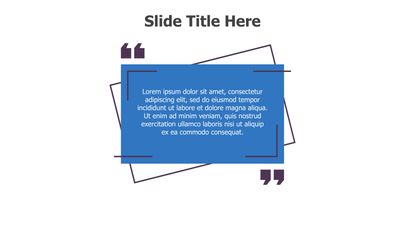Quote Slide with Decorative Elements