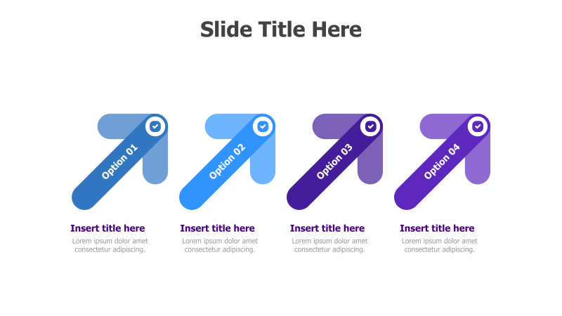 4 Points Arrows Infographic