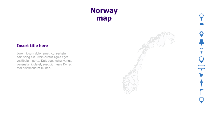Norway Map Template