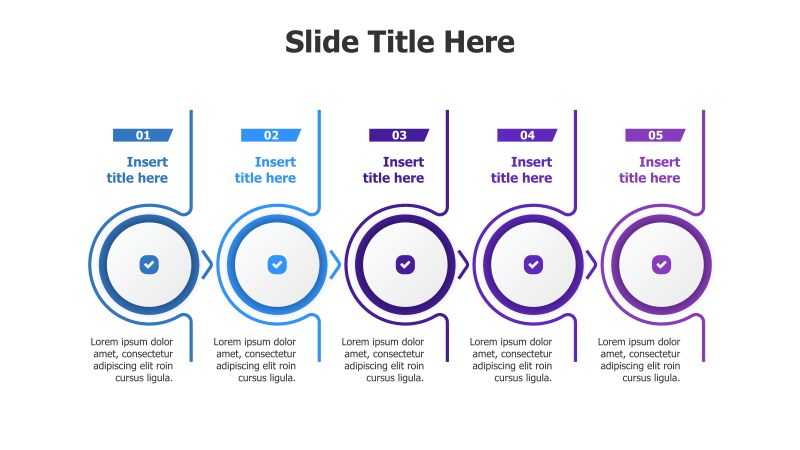 5-Step Circular Process with Arrows