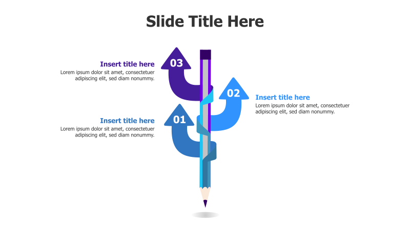 3-Step Process with Pencil Graphic