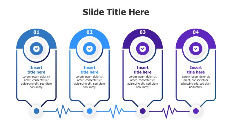 4-Step Process with Lifeline Infographic