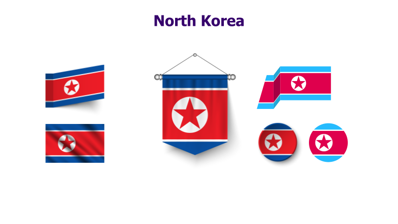 North Korea Flag Variations